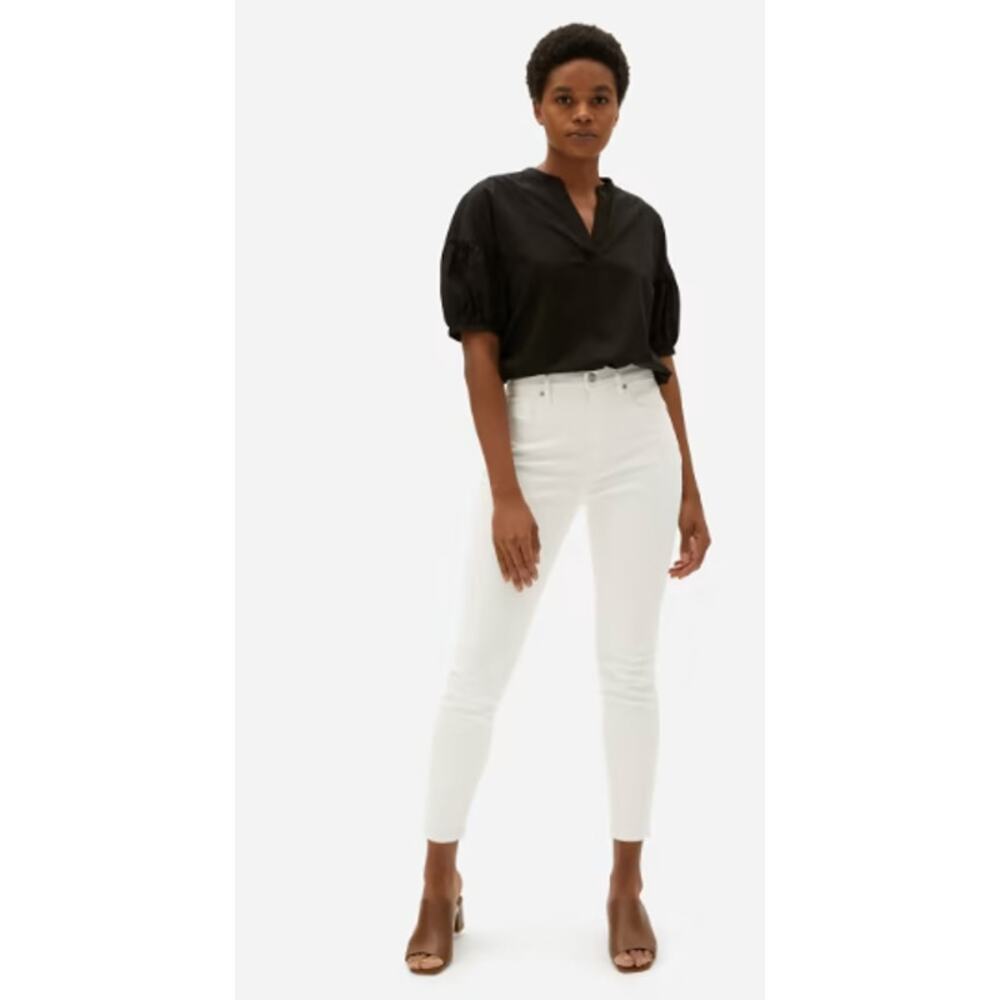 Everlane High Rise Skinny Denim Jeans White Size 30 NEW